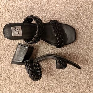 DV by Dolce Vita Black Braided Heels